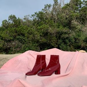 RED “DORTHY WHO?” WIZARD OF OZ BOOTS